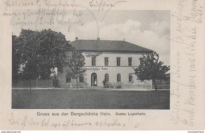 AK Gruß Bergschänke Hain Gasthof a Gutengröba Neukieritzsch Kreudnitz Kahnsdorf Rötha Borna Leipzig Tagebau Witznitz II