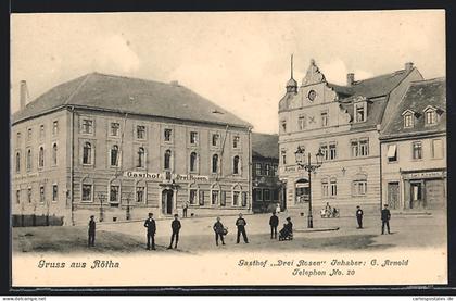 AK Rötha, Gasthof Drei Rosen, Inh. G. Arnold