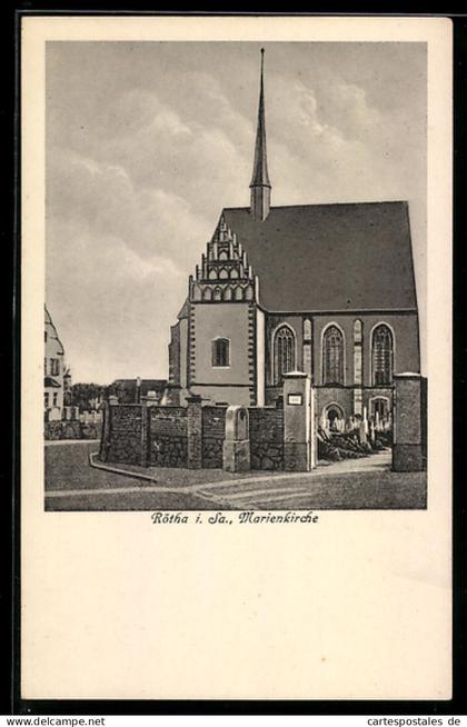 AK Rötha i. Sa., Ansicht der Marienkirche
