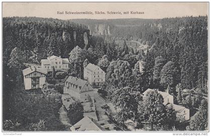 AK Rosenthal Bielatal Bad Schweizermühle Gasthof Kurhaus bei Hellendorf Gottleuba Pirna Königstein Sächsische Schweiz