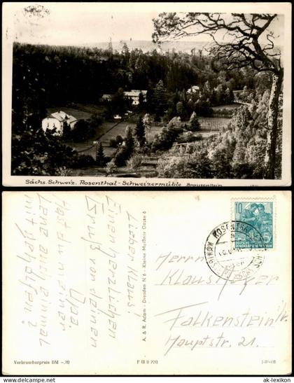 Ansichtskarte Bad Schweizermühle-Rosenthal-Bielatal Schweizermühle 1963