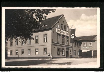 AK Rossleben a. Unstrut, Hotel goldener Hirsch mit