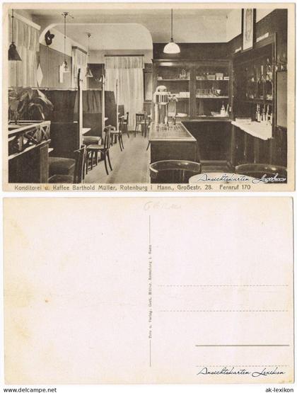 Rotenburg (Wümme) Kaffee- und Konditorei Barthold Müller (innen) 1918