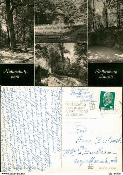 Rothenburg (Oberlausitz) Rózbork Mehrbild Naturpark und Bühne 1969