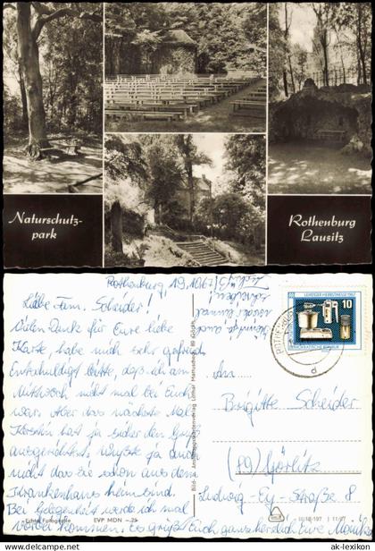 Rothenburg (Oberlausitz) Rózbork Naturschutzpark DDR Mehrbildkarte 1967