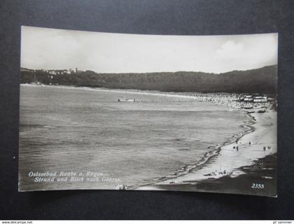 DR 1933 Echtfoto AK Ostseebad Baabe auf Rügen Strand und Blick nach Göhren Verlag Erich Opitz, Baabe auf Rügen