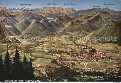 Ruhpolding Bayern Weisse Traun Hochfelln Obergschwend