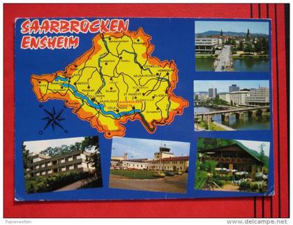 Saarbrücken - Mehrbildkarte "Saarbrücken Ensheim"