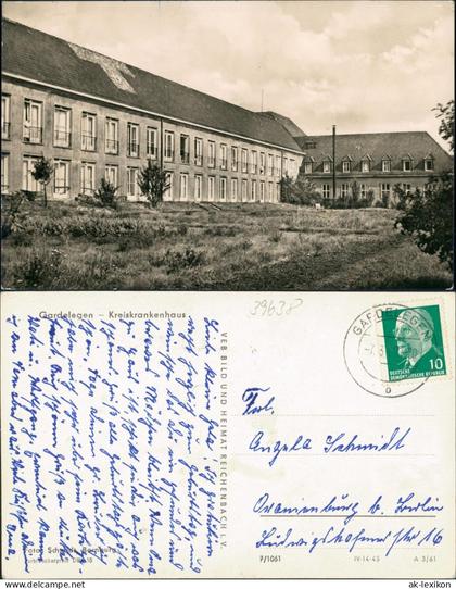 Ansichtskarte Gardelegen Kreiskrankenhaus 1962