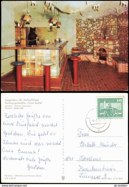 Ansichtskarte Jeggeleben-Kalbe (Milde) Ausflugsgaststätte Feine Sache 1972