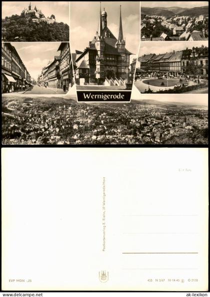 Ansichtskarte Wernigerode Stadtteilansichten Straßen Plätze 1967