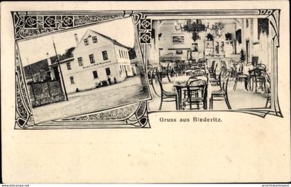 CPA Biederitz in Saxe Anhalt, Gasthof, Innenansicht