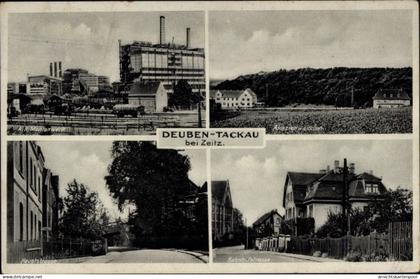 CPA Deuben Tackau Teuchern im Burgenlandkreis, Montanwerk, Bahnhofstraße
