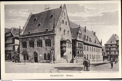 CPA Halberstadt Saxe Anhalt, Rathaus, Roland