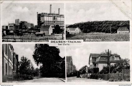 CPA Tackau Deuben Teuchern im Burgenlandkreis, Bahnhofstraße, Neuestraße