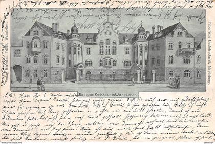 Das neue Kreishaus in Wanzleben Postkarte AK 1904