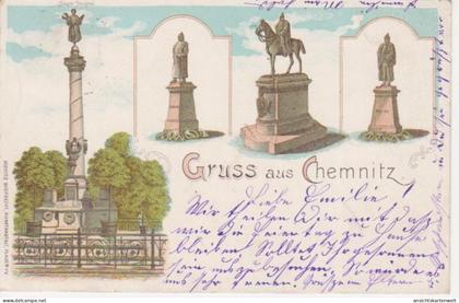 Chemnitz Siegesdenkmal, Bismark, Moltke gl1898 #86.237
