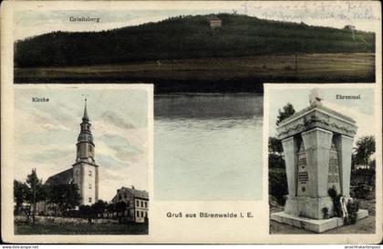CPA Bärenwalde Crinitzberg in Sachsen, Ehrenmal, Kirche