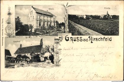 CPA Hirschfeld Reinsberg Sachsen, Gasthof, Schule, Kirche