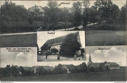 CPA Hirschfeld Reinsberg Sachsen, Oberdorf, Niederdorf, Gasthof