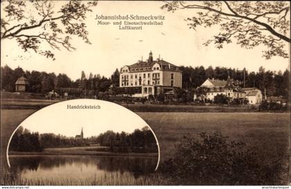 CPA Johannisbad Schmeckwitz Oberlausitz, Moor- und Eisen-Schwefelbad, Handricksteich
