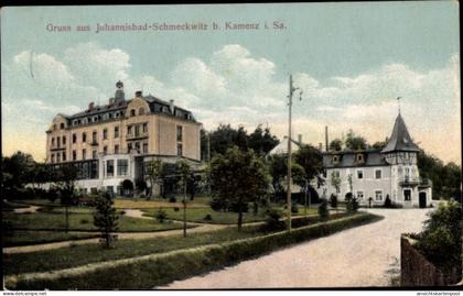 CPA Johannisbad Schmeckwitz Räckelwitz Oberlausitz, Gebäude