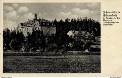 CPA Johannisbad Schmeckwitz Räckelwitz Oberlausitz, Luftkurort, Teilansicht