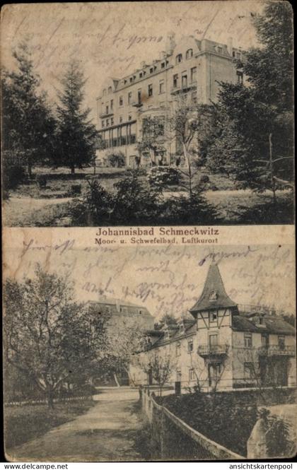 CPA Johannisbad Schmeckwitz Räckelwitz Oberlausitz, Moor- und Schwefelbad, Kurhaus