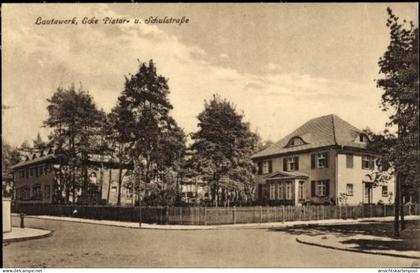 CPA Lautawerk Lauta in der Lausitz, Ecke Pistorstraße und Schulstraße