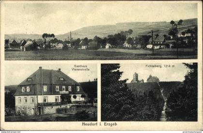 CPA Neudorf Sehmatal im Erzgebirge, Gasthaus Vierenstraße