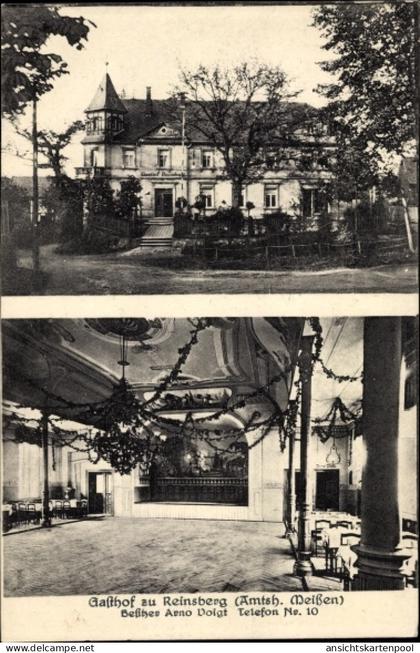 CPA Reinsberg in Sachsen, Gasthof, Innenansicht