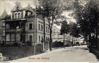 CPA Sehma Sehmatal im Erzgebirge, Straßenpartie