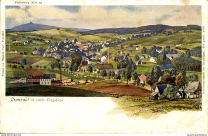 CPA Sehmatal Cranzahl Erzgebirge, Panorama, Fabriken