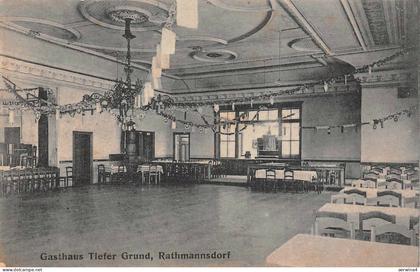 Gasthaus Tiefer Grund Rathmannsdorf Postkarte AK
