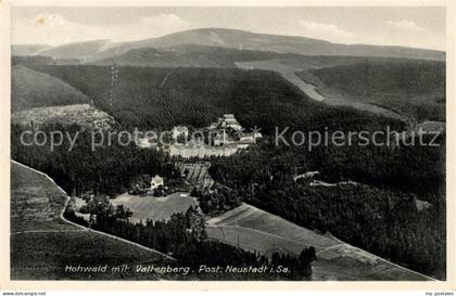 Hohwald Sachsen Heilstaette mit Valtenberg Fliegeraufnahme