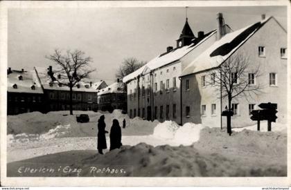 Photo CPA Elterlein im Erzgebirge, Rathaus, Winter