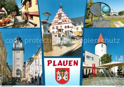 Plauen Vogtland Weberhaeuser Rathaus Koenig Albert Brunnen Planetenwege Vogtland