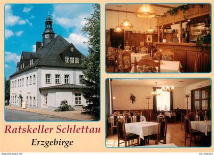 Schlettau Erzgebirge Sachsen Ratskeller Rathaus Gaststaette Restaurant Innenraum