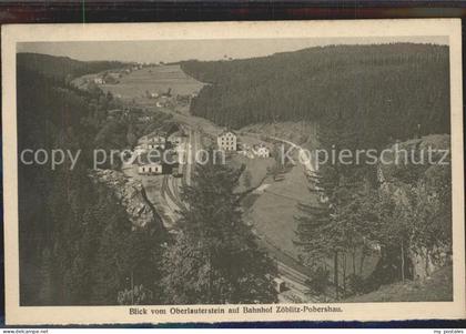 Zoeblitz Sachsen Blick vom Oberlauterstein auf Bahnhof Zoeblitz Pobershau