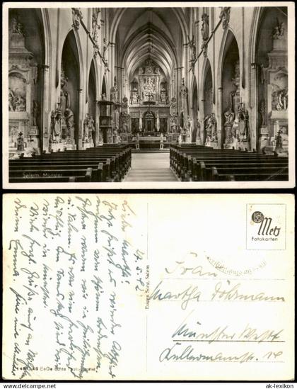 Ansichtskarte Salem Innenansicht des Salemer Münsters 1942