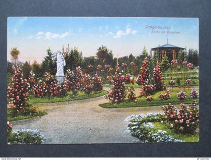 AK 1910er Jahre Sangerhausen Rosarium / Rosengarten. Wilh. Tacke Nchf. (Else Wrycza) Buch u. Papierhandlung Sangerhausen