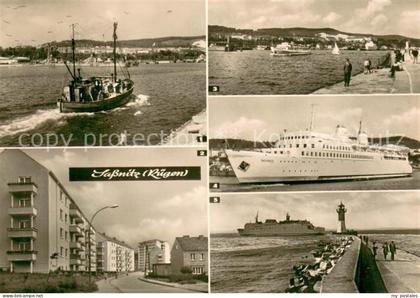 Sassnitz Ostseebad Ruegen Hafen Fischkutter Faehrschiff Sassnitz Schwedenfaehrsc