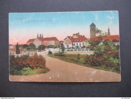 DR AK Glogau, Blick von der Promenade nach der Stadt ehemalige Deutsche Gebiete Schlesien Verflag B.D.G.