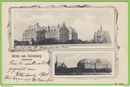 voyo DOBROSZYCE (JULIUSBURG i. Schl.) AMALIENSTIFT 1914 Postal Used FELDPOST