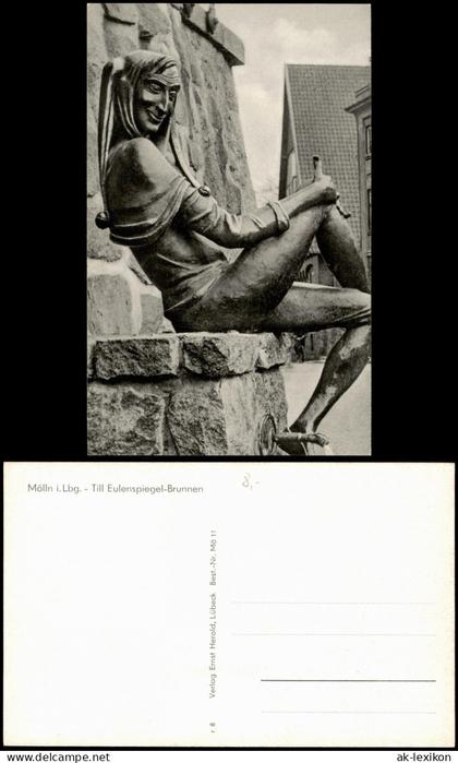 Ansichtskarte Mölln (Schleswig-Holstein) Till Eulenspiegel-Brunnen 1969