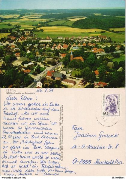 Ansichtskarte Schönwalde am Bungsberg Luftaufnahme 1991