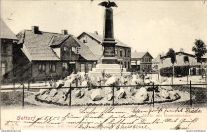 CPA Gettorf in Schleswig-Holstein, Markt, Kaiserdenkmal