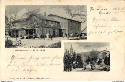 CPA Henstedt Ulzburg in Schleswig Holstein, Gastwirtschaft v. H. H. Gülck, Garten, ländliche Szene
