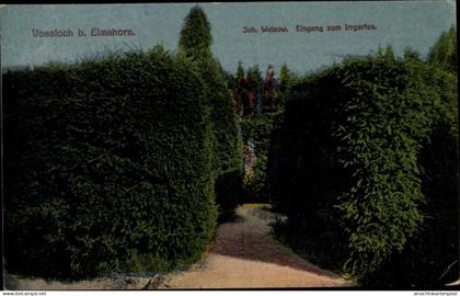 CPA Vossloch Bokholt Hanredder in Holstein, Johann Welzow, Eingang zum Irrgarten