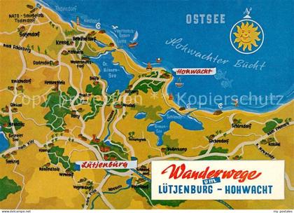 Hohwacht Ostseebad Luetjenburg Wanderwege Lageplan